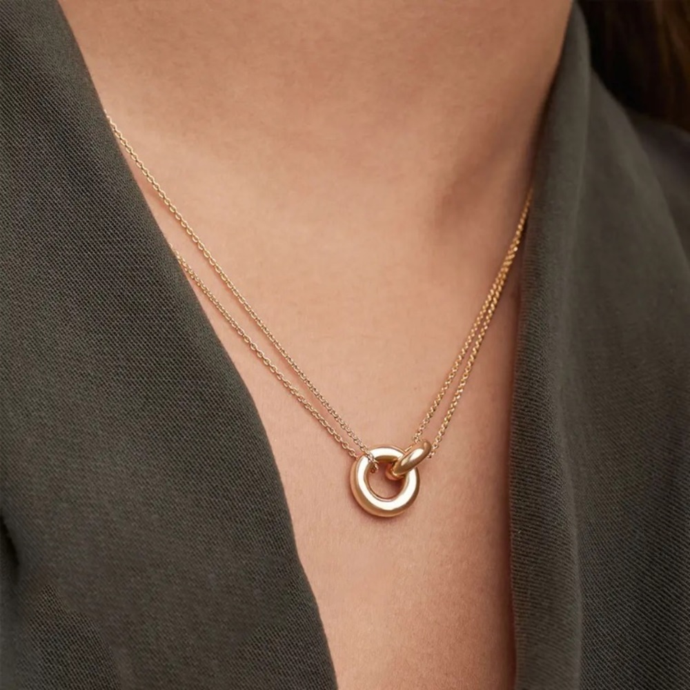 ⚜️𝟯𝟬%𝗢𝗙𝗙 𝗯𝘂𝗻𝗱𝗹𝗲𝘀 𝟯+⚜️ NEW Interlocked Stainless Steel Necklace - Picture 5 of 15